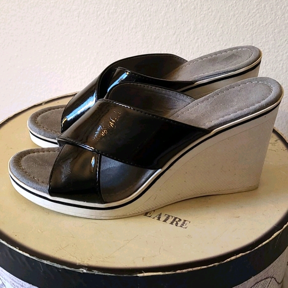 Adrienne Vittadini Shoes - Adrienne Vittadini Black Wedge sandals